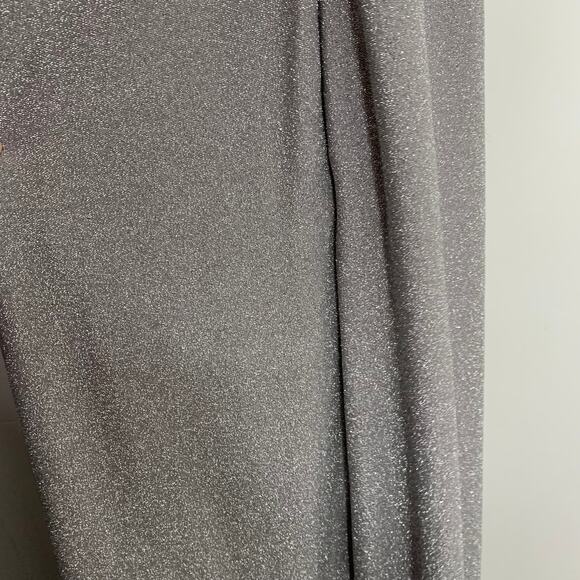 Patbo Lurex Cut Out Maxi Lace Up Dress Silver Sparkle Womens Glamorous Size 10 - Picture 10 of 16